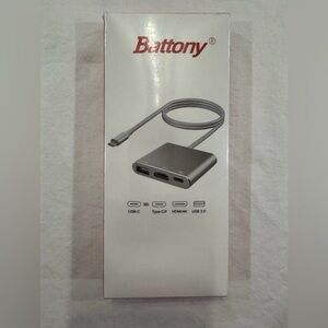 Battony USB C to HDMI Adapter USB Type C Adapter Multiport AV Coverter with 4K
